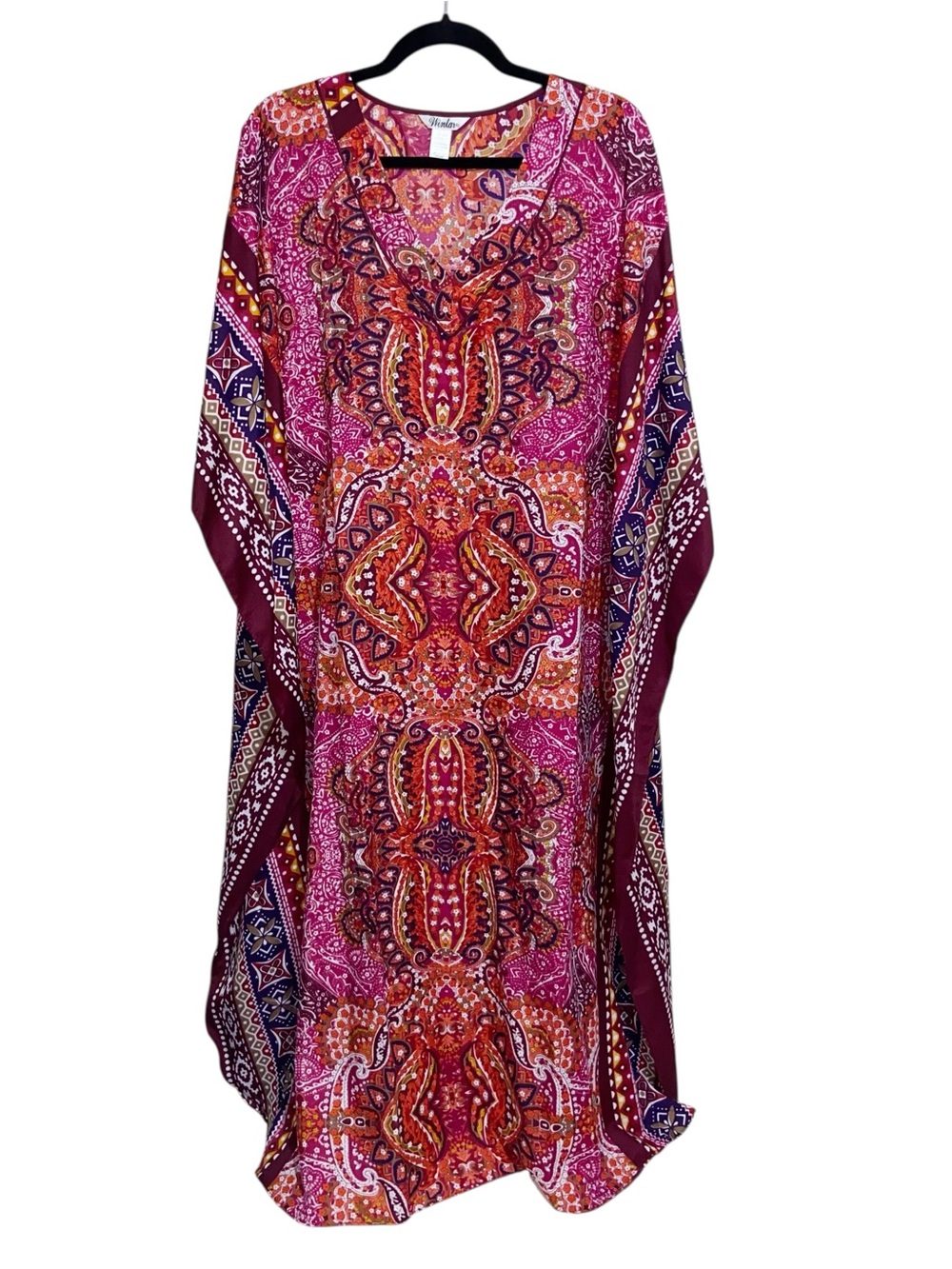 Winlar Caftan House Dress Womens O/S Boho Kaftan Maxi Mrs Roper Lounge Resort